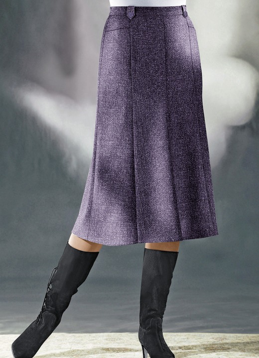 Röcke - Bahnenrock  in Tweed mit Boucle-Effektgarn Ansicht 4 Röcke - Bahnenrock  in Tweed mit Boucle-Effektgarn, in Größe 019 bis 058, in Farbe MOKKABRAUN MEL. Ansicht 4