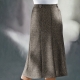 Röcke - Bahnenrock  in Tweed mit Boucle-Effektgarn – Farbe MOKKABRAUN MEL. Röcke - Bahnenrock  in Tweed mit Boucle-Effektgarn, in Größe 019 bis 058, in Farbe MOKKABRAUN MEL.