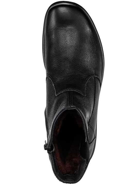 Stiefel & Stiefeletten - Stiefelette mit echtem Lammfellfutter, in Größe 036 bis 042, in Farbe SCHWARZ Ansicht 2