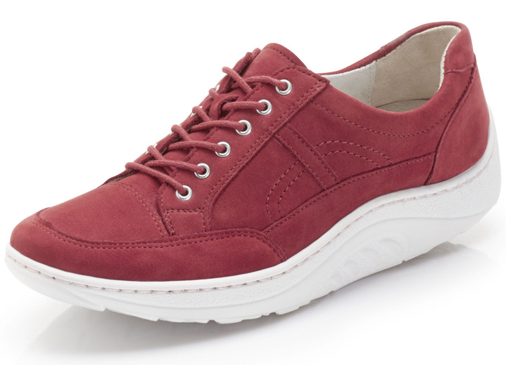 Komfortschuhe - Waldläufer Schnürschuh mit Abrollfunktion, in Größe 4 bis 8 1/2, in Farbe RUBINROT Ansicht 1