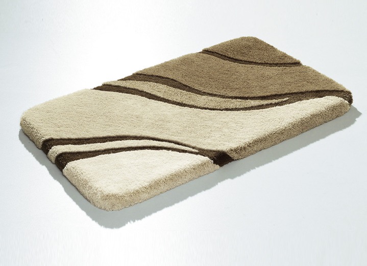 Badgarnituren - Moderne Badgarnitur von Kleine Wolke, in Größe 100 (Vorleger halbrund, 50/ 80 cm bis 112 (WC-Deckelbezug mit Kordel, 47/ 50 cm)), in Farbe BRAUN Ansicht 11