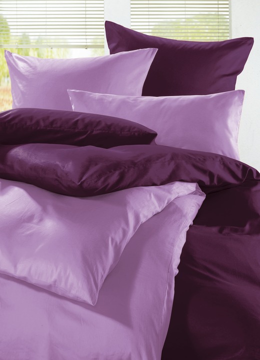 Bettwäschegarnituren - Satin Bettwäsche-Programm von Mesana, in Größe 110(40/80cm + 135/200 cm) bis 133 (Spannbetttuch, 90-100/200 cm), in Farbe SILBER Ansicht 2