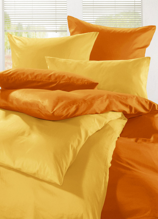 Bettwäschegarnituren - Satin Bettwäsche-Programm von Mesana, in Größe 110(40/80cm + 135/200 cm) bis 133 (Spannbetttuch, 90-100/200 cm), in Farbe CREME Ansicht 13