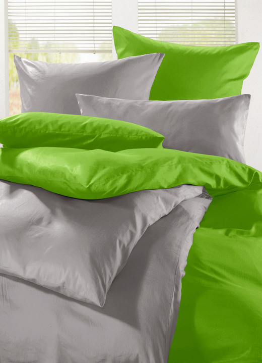 Bettwäschegarnituren - Satin Bettwäsche-Programm von Mesana, in Größe 110(40/80cm + 135/200 cm) bis 133 (Spannbetttuch, 90-100/200 cm), in Farbe WEISS Ansicht 9