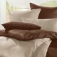 Bettwäschegarnituren - Satin Bettwäsche-Programm von Mesana, in Größe 110(40/80cm + 135/200 cm) bis 133 (Spannbetttuch, 90-100/200 cm), in Farbe CREME – Farbe SCHOKO – Ansicht 1