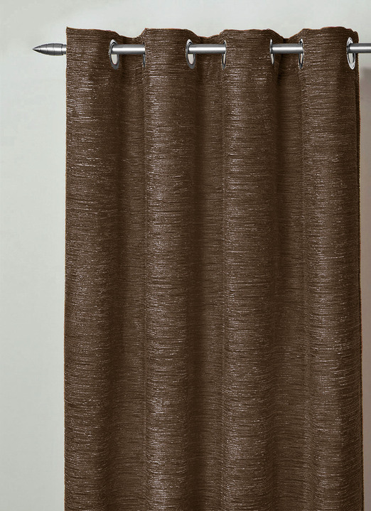 Klassisch - Fensterdekoration aus schwerer Thermo-Chenille-Qualität Ansicht 4 Klassisch - Fensterdekoration aus schwerer Thermo-Chenille-Qualität, in Größe 364 (H150xB135 cm) bis 464 (H245xB270 cm), in Farbe TERRA, in Ausführung mit Universalschienenband Ansicht 4
