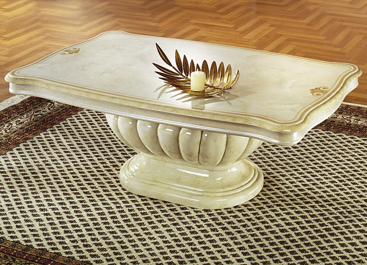 Couchtische - Stilvoller Couchtisch mit hochglanzlackierter Kunststoff-Oberfläche , in Farbe BEIGE Ansicht 1