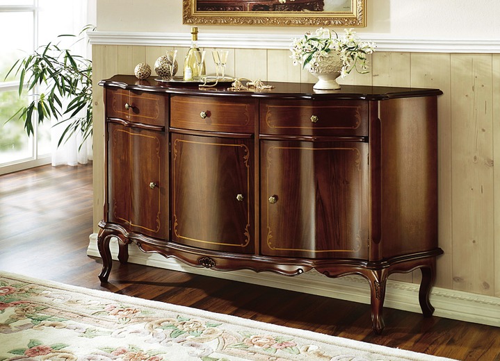 Sideboards & Kommoden - Kommode mit Intarsien-Arbeiten an den Fronten, in Farbe KIRSCHBAUM, in Ausführung Kommode, 1-türig Ansicht 2