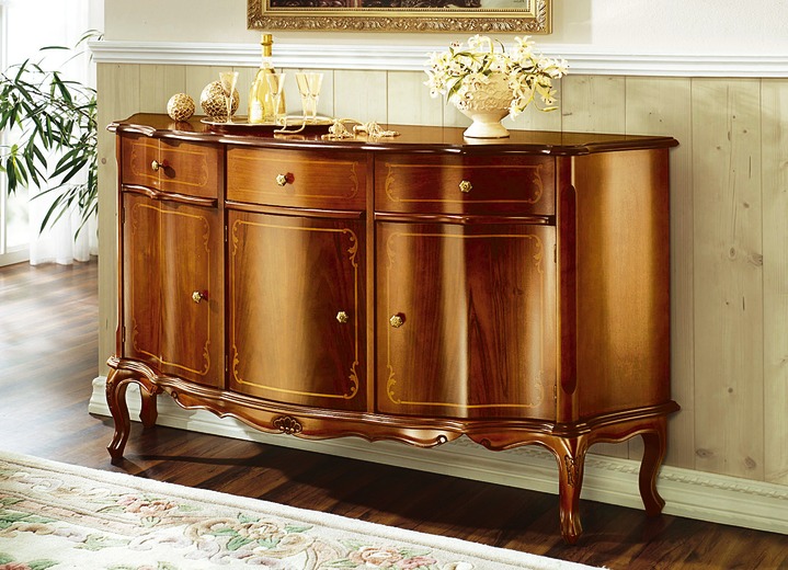 Sideboards & Kommoden - Kommode mit Intarsien-Arbeiten an den Fronten, in Farbe KIRSCHBAUM, in Ausführung Kommode, 1-türig Ansicht 5