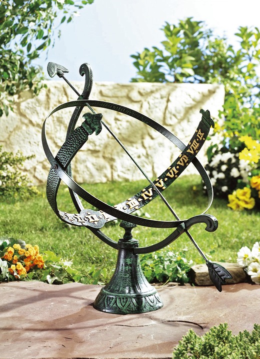Gartendekoration - Sonnenuhr, in Farbe ANTIKGRÜN