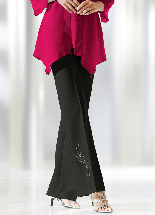 Hosen - Hose mit schmückendem Strasszier-Motiv Ansicht 4 Hosen - Hose mit schmückendem Strasszier-Motiv, in Größe 018 bis 092, in Farbe ECRU Ansicht 4