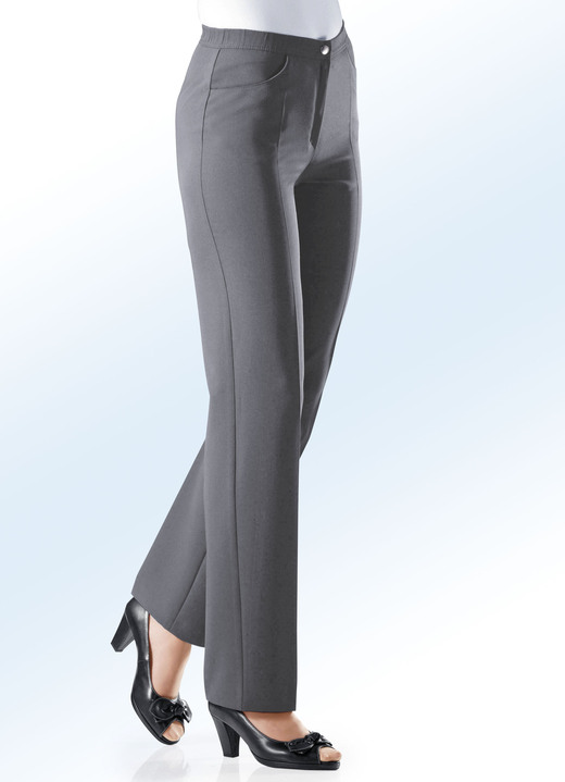 Hosen - Hose mit komfortablem Dehnbund Ansicht 5 Hosen - Hose mit komfortablem Dehnbund, in Größe 019 bis 058, in Farbe SCHWARZ Ansicht 5