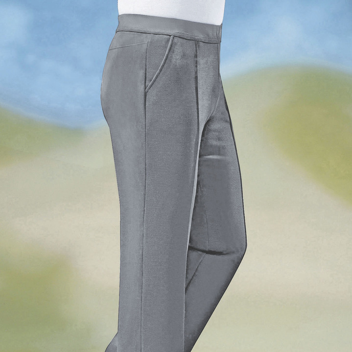 Hosen - „Klaus Modelle“-Schlupfhose mit breitem Dehnbund in 6 Farben, in Größe 024 bis 062, in Farbe DUNKELGRAU Ansicht 8