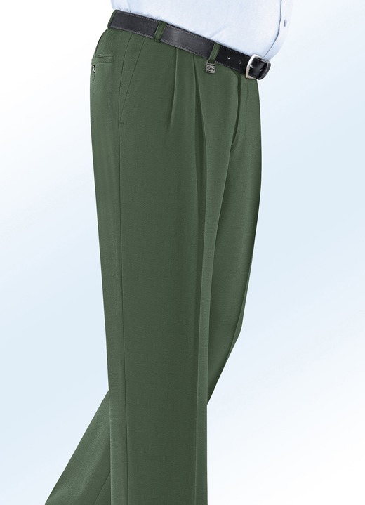 Herrenmode - „Klaus Modelle“-Unterbauchhose mit Zieranhänger in 4 Farben, in Größe 024 bis 060, in Farbe MITTELGRAU MELIERT Ansicht 2