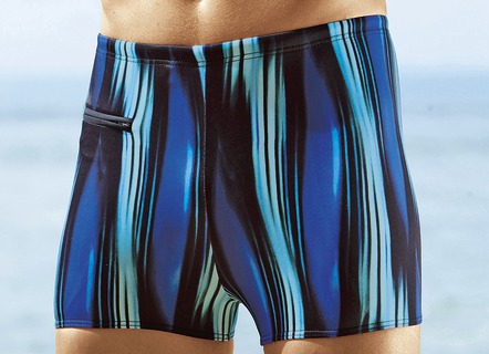 Schwab Badehose in höherer Kastenform mit Reißverschlusstasche