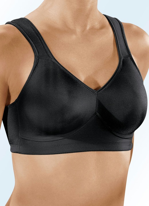 Soft-BH - Speidel Zweierpack BH mit doppelt vorgeformten Cups, in Größe 080 bis 105, in Cup B, in Farbe 1X SILBERGRAU, 1X SCHWARZ Ansicht 2