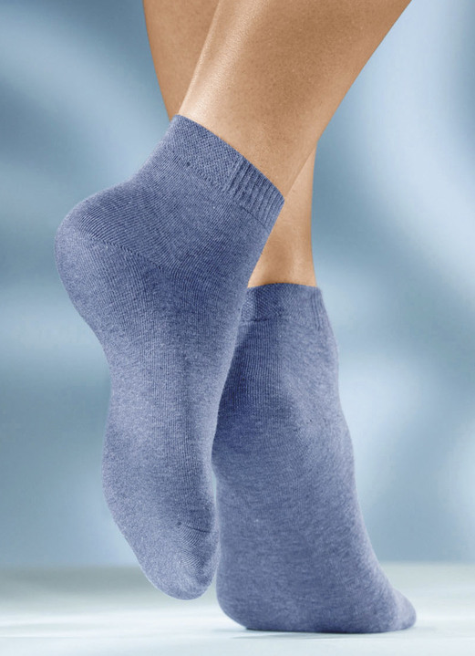 Strümpfe - Sechserpack Socken in verschiedenen Farbstellungen, in Größe 1 (Schuhgr.35-38) bis 3 (Schuhgr.43-46), in Farbe 6X WEISS Ansicht 3