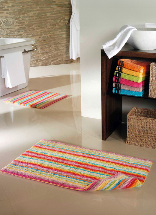 Badgarnituren - Wende-Badteppich aus 100% Baumwolle, in Größe 101 (Teppich, 60/60 cm ) bis 104 (Teppich, 70/120 cm ), in Farbe MULTICOLOR Ansicht 2