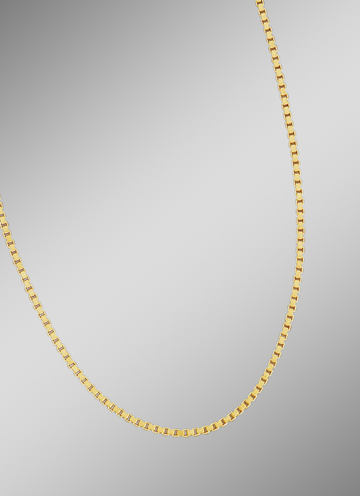 Halsketten & Armbänder - Vergoldete Veneziakette aus Silber, in Farbe