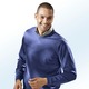 Hemden, Pullover & Shirts - Pullover in 4 Farben mit rundem Halsausschnitt, in Größe 046 bis 062, in Farbe JEANSBLAU MELIERT