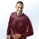 Hemden, Pullover & Shirts - Pullover in 4 Farben mit rundem Halsausschnitt, in Größe 046 bis 062, in Farbe JEANSBLAU MELIERT