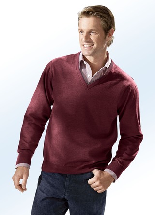 Pullover in 4 Farben mit V-Ausschnitt