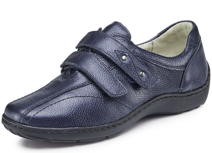 Komfortschuhe - Waldläufer, bequeme Damen-Slipper, Weite H, mit herausnehmbarem Fußbett, in Größe 3 1/2 bis 8, in Farbe WEISS-BUNT Ansicht 21