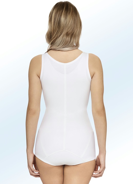 Korseletts - Susa Hosenkorselett mit Vorderreißverschluss, in Größe 080 bis 125, in Cup B, in Farbe WEISS Ansicht 4