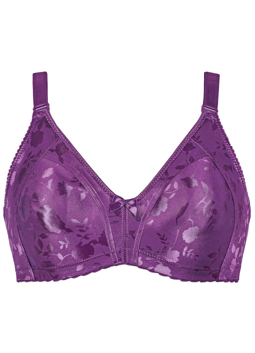 Soft-BH - Naturana Minimizer-BH mit dezent glänzendem Floraldruck, in Größe 075 bis 100, in Cup C, in Farbe SCHWARZ Ansicht 13