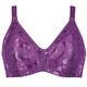 Soft-BH - Naturana Minimizer-BH mit dezent glänzendem Floraldruck, in Größe 075 bis 100, in Cup E, in Farbe BROMBEER – Farbe BROMBEER – Ansicht 2