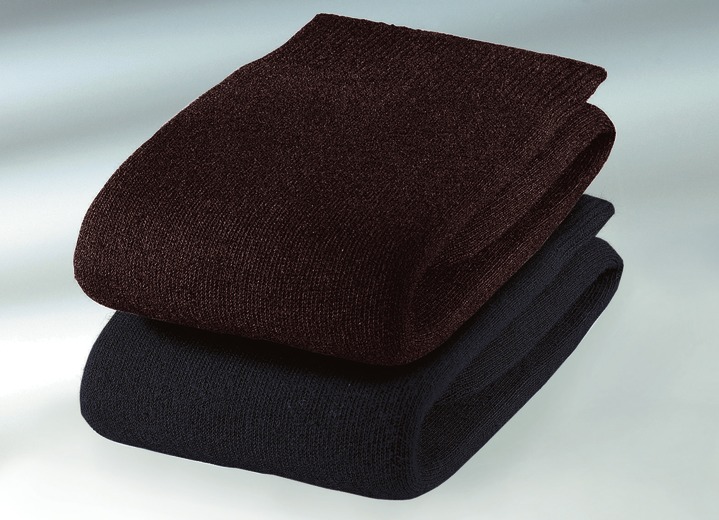 Unterwäsche - Viererpack Kniestrümpfe, uni, in Größe Gr: 1 (Schuhgröße 39-42) bis Gr: 2 (Schuhgröße 43-46), in Farbe 2X MARINE, 2X SCHWARZ Ansicht 2