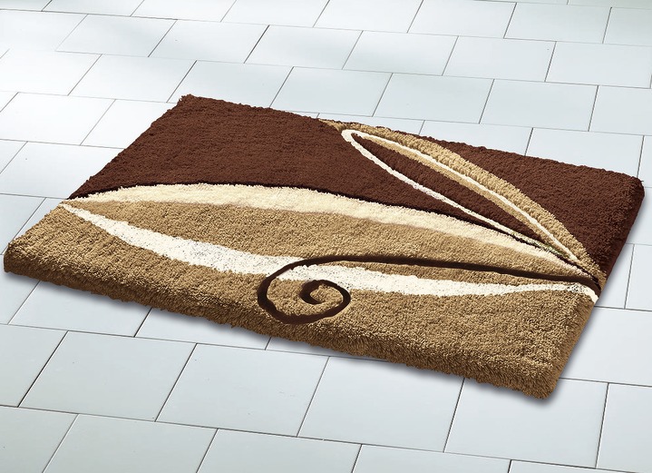 Badgarnituren - Weiche Badgarnitur mit rutschhemmender Rückseite, in Größe 100 (Vorleger, halbrund 50x 80 cm) bis 110 (Hänge WC Garnitur, 2-teilig), in Farbe BLAU Ansicht 2