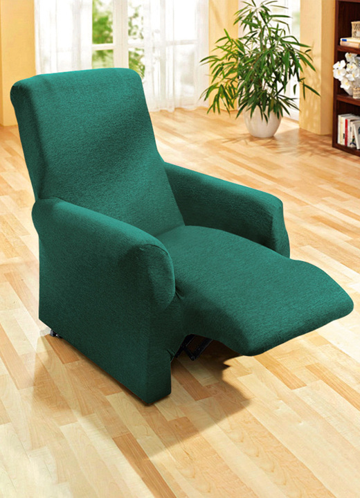 Sessel- & Sofaüberwürfe - Schützende Stretchbezüge für Sessel und Sofa, in Größe 101 (Sessel-Bezug) bis 108 (Hocker-Bezug), in Farbe BLAU Ansicht 6
