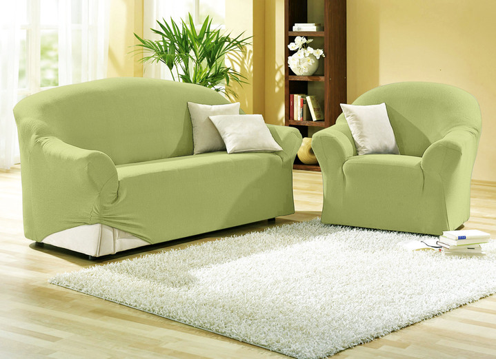 Sessel- & Sofaüberwürfe - Schützende Stretchbezüge für Sessel und Sofa, in Größe 101 (Sessel-Bezug) bis 108 (Hocker-Bezug), in Farbe BLAU Ansicht 26