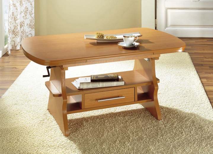 Couchtische - Couchtisch in verschiedenen Ausführungen, in Farbe NUSSBAUM, in Ausführung Feste Platte Ansicht 2