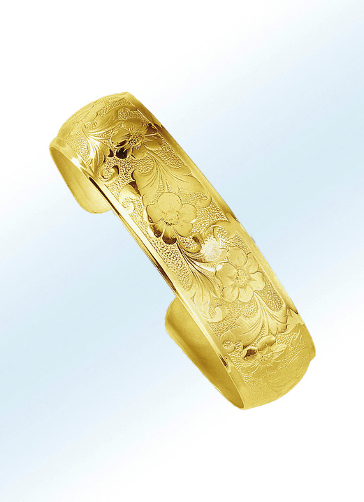 Halsketten & Armbänder - Armspange mit Wiener Gravur, in Farbe