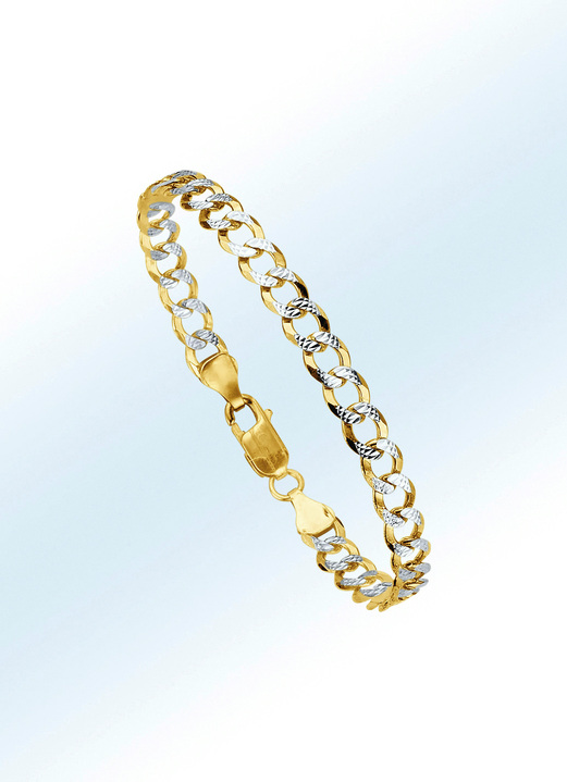 Halsketten & Armbänder - Panzerketten-Garnitur, in Farbe , in Ausführung Armband, 19 cm Ansicht 1
