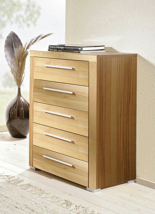 Sideboards & Kommoden - Kommode mit massiver Front, in Farbe KERNBUCHE, in Ausführung Kommode mit 5 Schubladen Ansicht 1