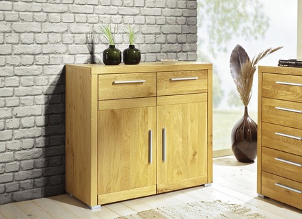 Sideboards & Kommoden - Kommode mit massiver Front, in Farbe WILDEICHE, in Ausführung Kommode mit 2 Türen
