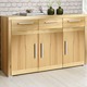 Sideboards & Kommoden - Kommode mit massiver Front, in Farbe WILDEICHE, in Ausführung Kommode mit 2 Türen – Farbe KERNBUCHE – Ansicht 2