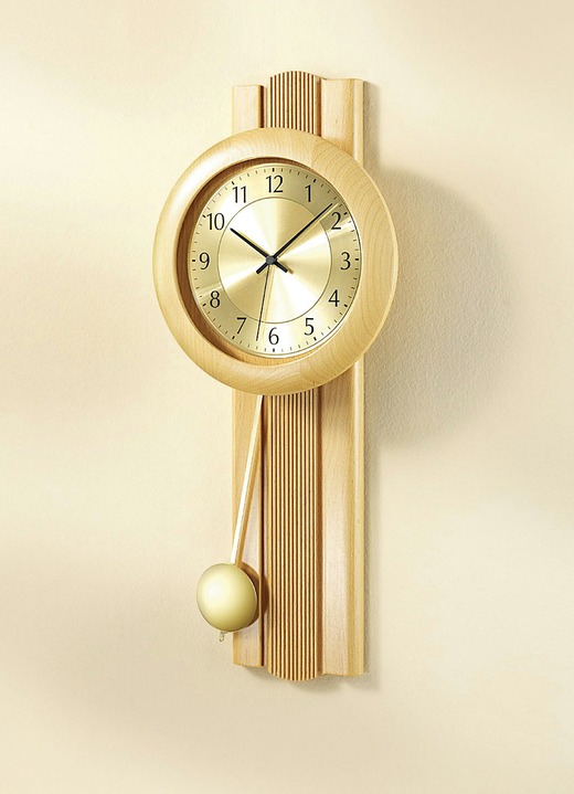 Uhren - Wanduhr mit Funkuhrwerk in verschiedenen Farben, in Farbe BUCHE Ansicht 1