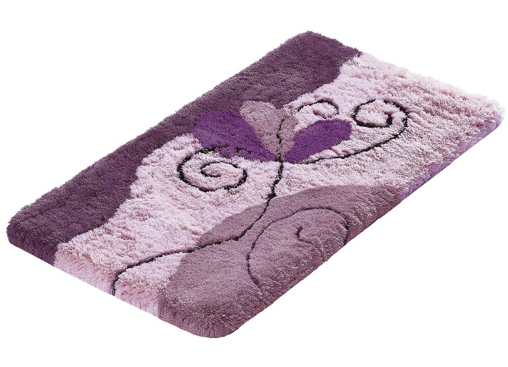 Badgarnituren - Badgarnitur in Table Tuft Qualität, in Größe 100 (Vorleger halbrund, 50/ 80 cm) bis 112 (WC-Deckelbezug, 47/ 50 cm), in Farbe LILA Ansicht 1