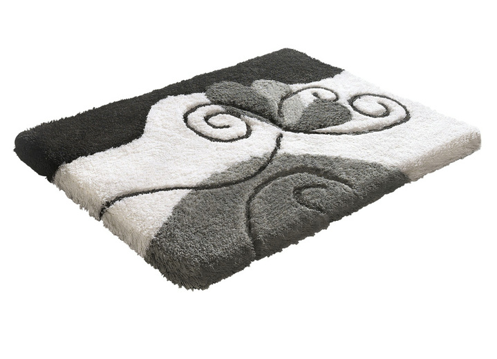 Badgarnituren - Badgarnitur in Table Tuft Qualität, in Größe 100 (Vorleger halbrund, 50/ 80 cm) bis 112 (WC-Deckelbezug, 47/ 50 cm), in Farbe GRAU Ansicht 1