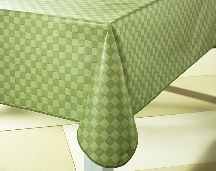Tischdecken - Wachstuch in bewährter Qualität, auf hochwertigem Vliesträger, in Größe 108 (Mitteldecke, 80/ 80 cm) bis 190 (Tischdecke oval, 140x190 cm), in Farbe GRÜN Ansicht 1