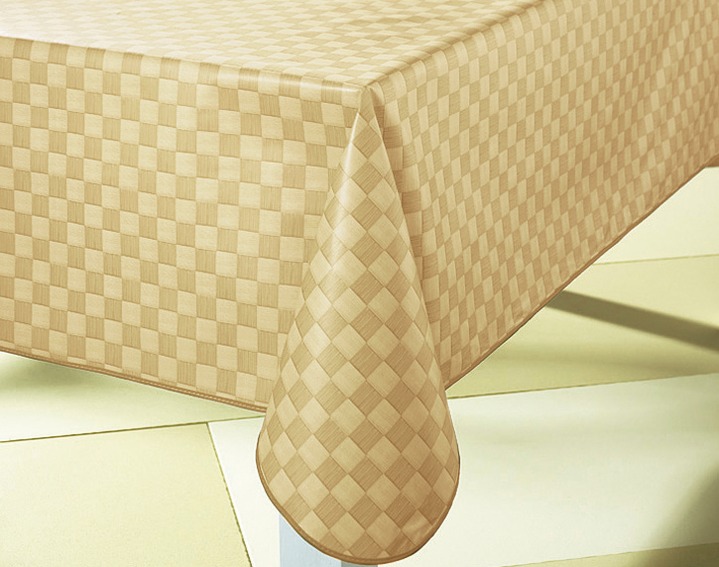 Tischdecken - Wachstischtuch in bewährter Qualität, in Größe 108 (Mitteldecke, 80/ 80 cm) bis 190 (Tischdecke oval, 140x190 cm), in Farbe BEIGE Ansicht 1