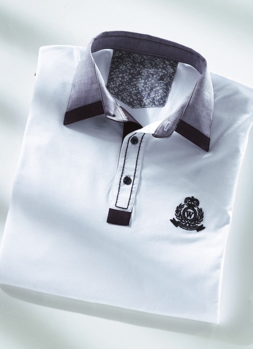 Hemden, Pullover & Shirts - Poloshirt in 3 Farben, in Größe 046 bis 062, in Farbe ROT Ansicht 2