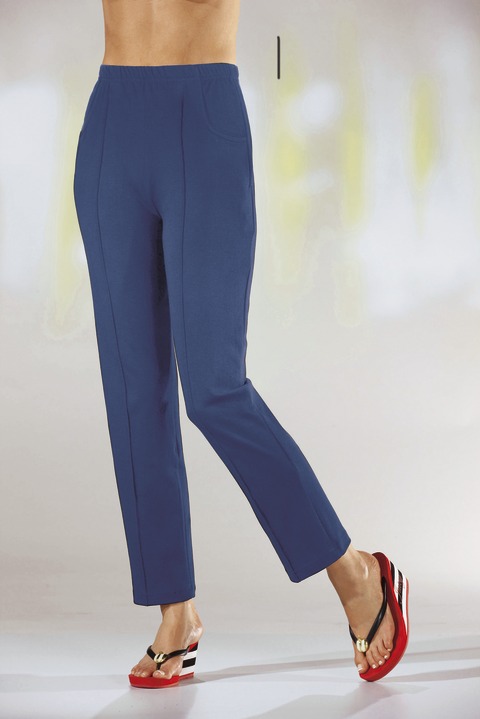 Freizeithosen - Hose mit bequemem Dehnbund Freizeithosen - Hose mit bequemem Dehnbund, in Größe 018 bis 056, in Farbe JEANSBLAU
