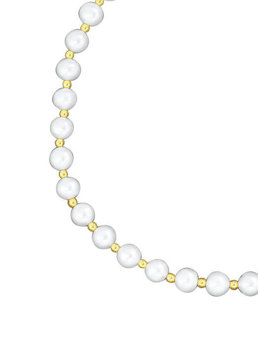 mit Perlen - Süßwasser-Zuchtperlkette Ansicht 2 mit Perlen - Süßwasser-Zuchtperlkette, in Farbe  Ansicht 2