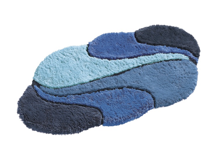 Badgarnituren - Badgarnitur mit rutschhemmender Rückseite, in Größe 100 (Vorleger halbrund, 50/80 cm) bis 112 (WC-Deckelbezug mit Kordel), in Farbe LILA Ansicht 5