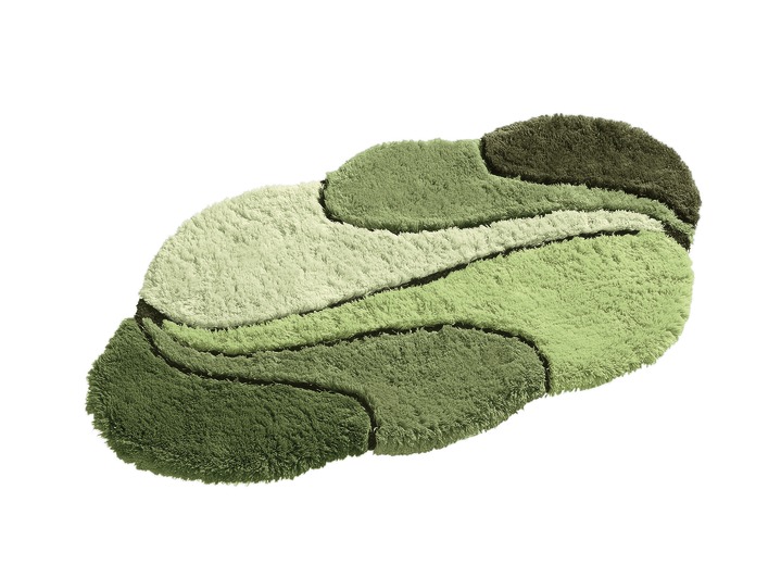 Badgarnituren - Badgarnitur mit rutschhemmender Rückseite, in Größe 100 (Vorleger halbrund, 50/80 cm) bis 112 (WC-Deckelbezug mit Kordel), in Farbe BLAU Ansicht 3